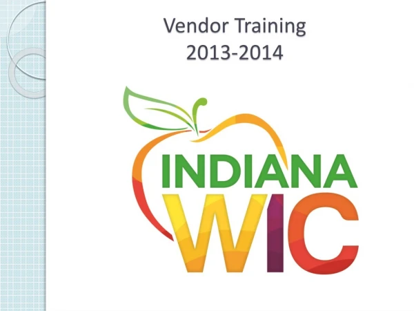 Vendor Training 2013-2014