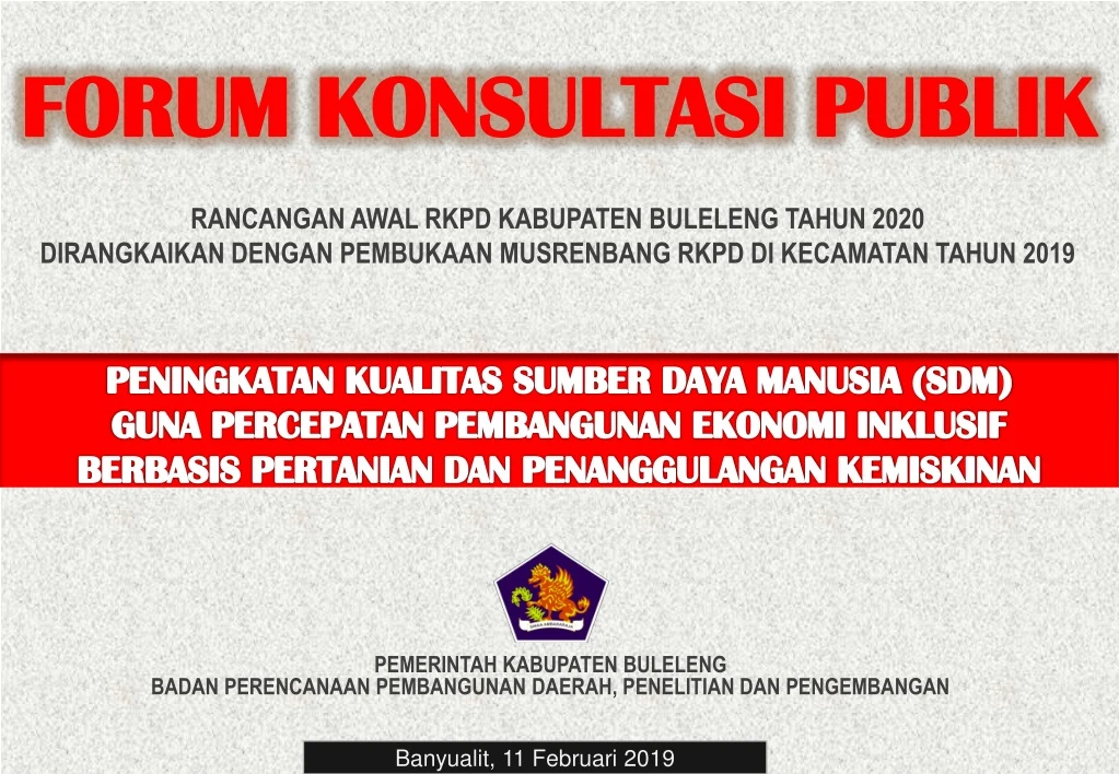 forum konsultasi publik