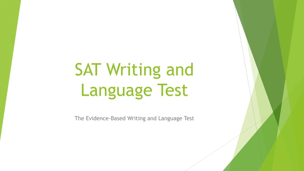 sat writing and language test