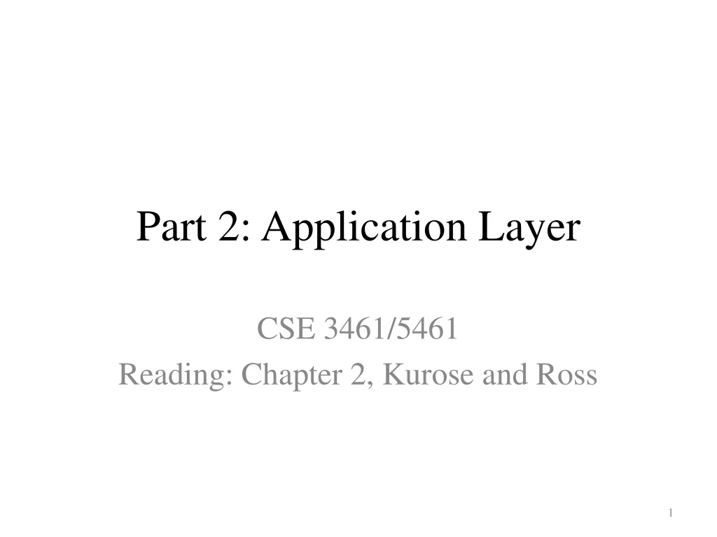 part 2 application layer