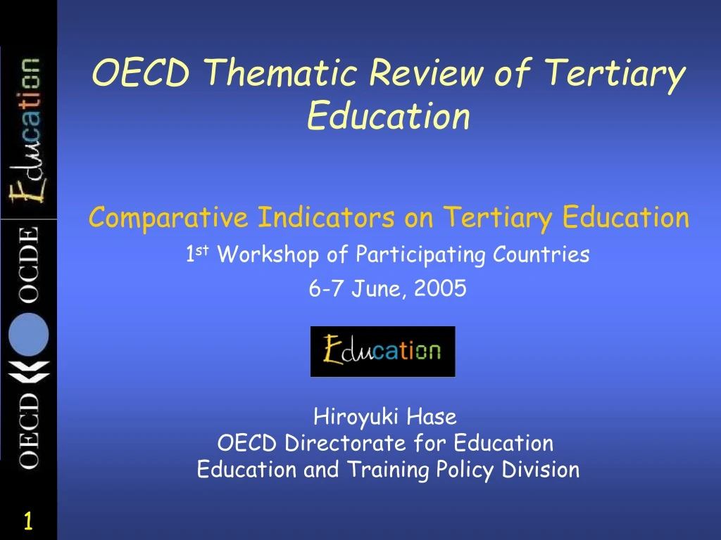 oecd thematic review of tertiary education