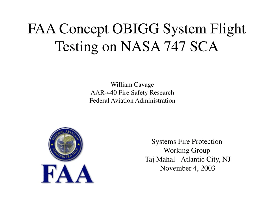 faa concept obigg system flight testing on nasa