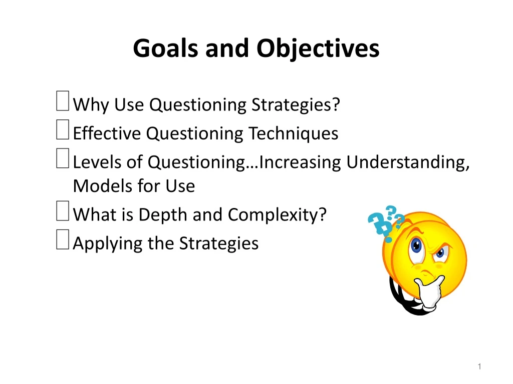 goals and objectives