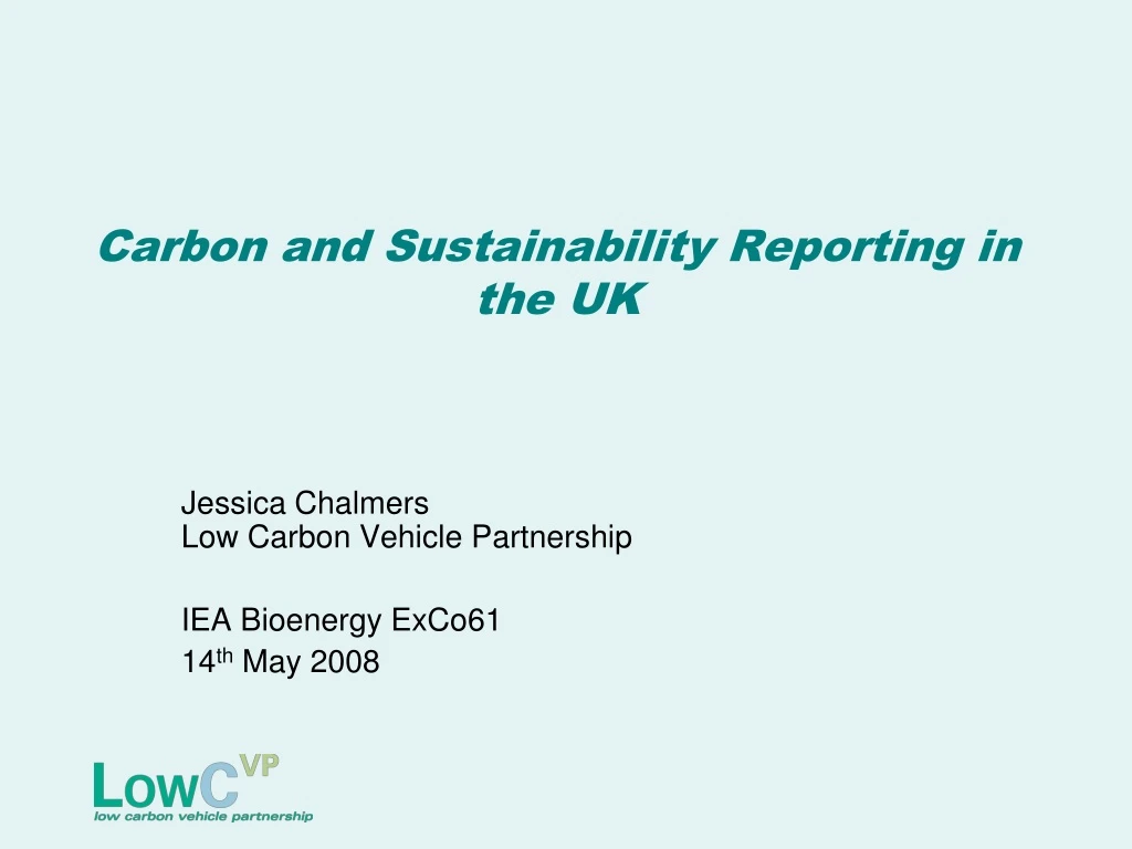 carbon and sustainability reporting in the uk