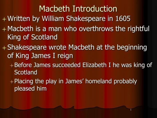 Macbeth Introduction