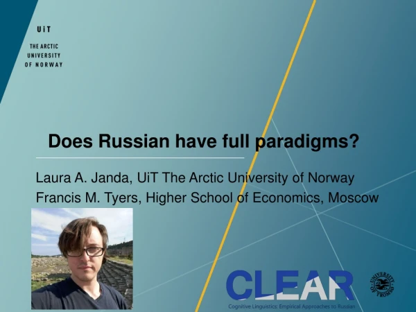 Does Russian have full paradigms?