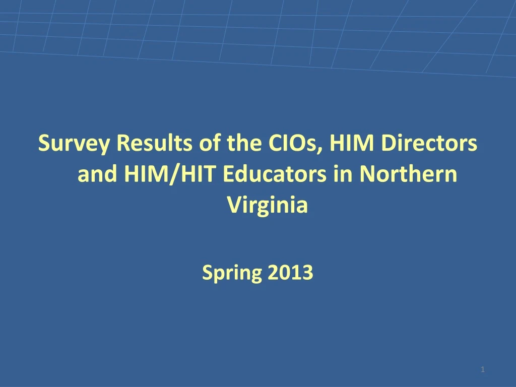 survey results of the cios him directors