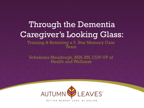 Through the Dementia Caregiver’s Looking Glass: