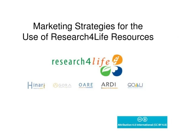 Marketing Strategies for the Use of Research4Life Resources