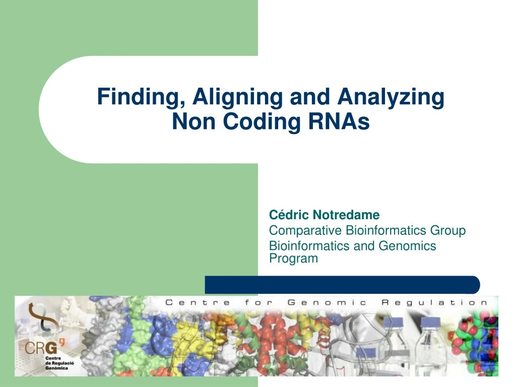 finding aligning and analyzing non coding rnas