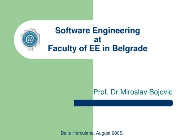 Software Engineering at Faculty of EE in Belgrade