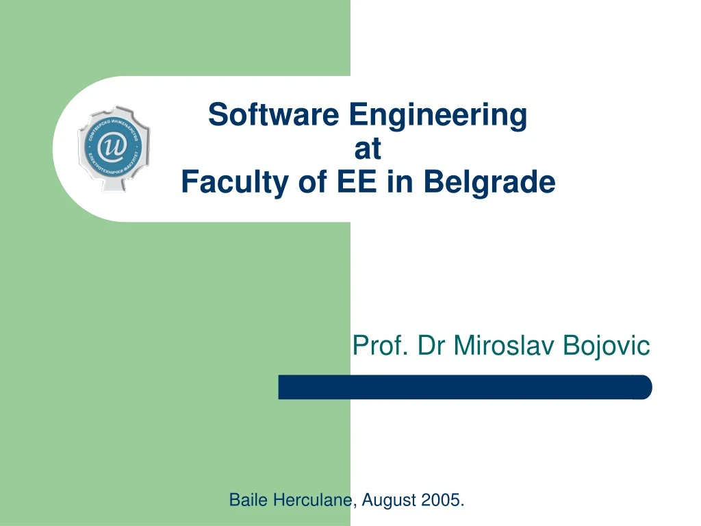 software engineering at faculty of ee in belgrade