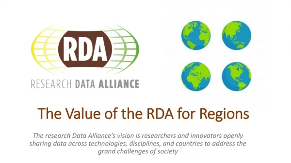 The Value of the RDA for Regions