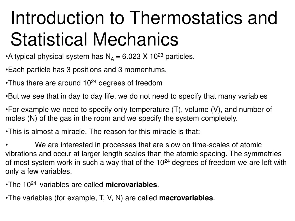 introduction to thermostatics and statistical