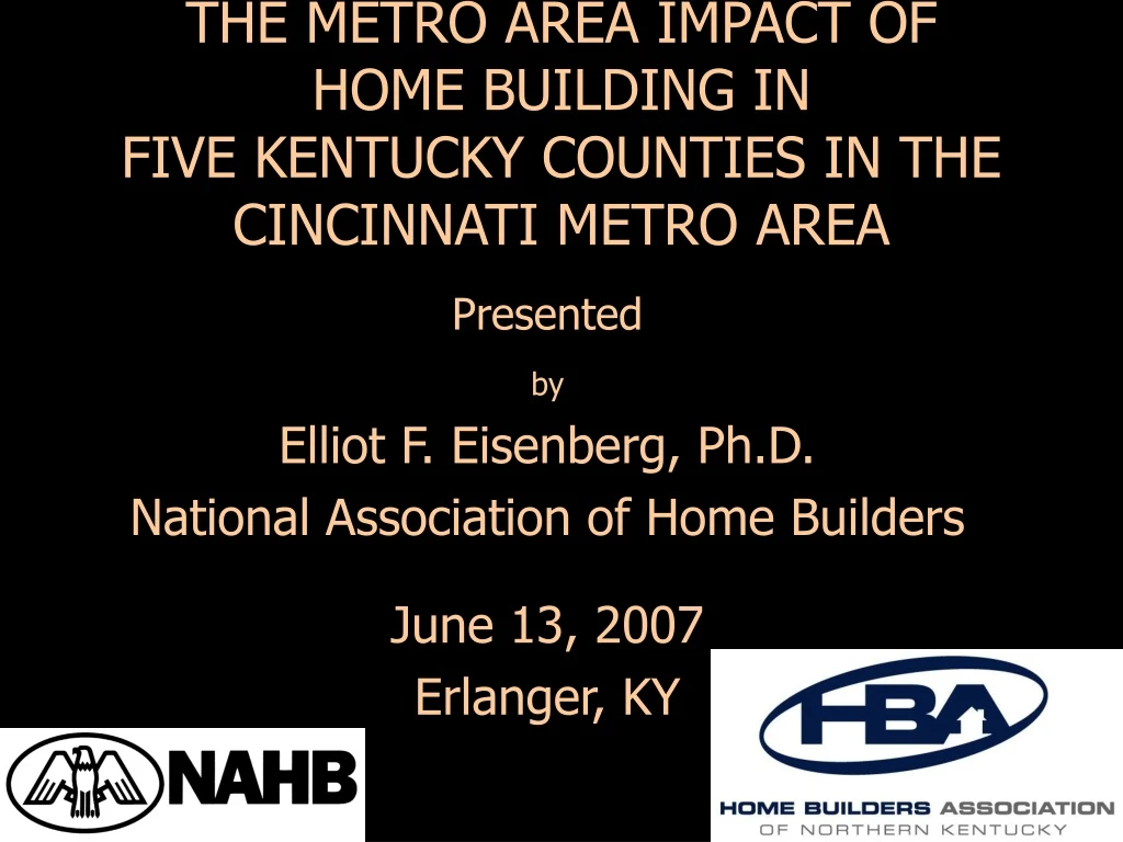 the metro area impact of home building in five kentucky counties in the cincinnati metro area