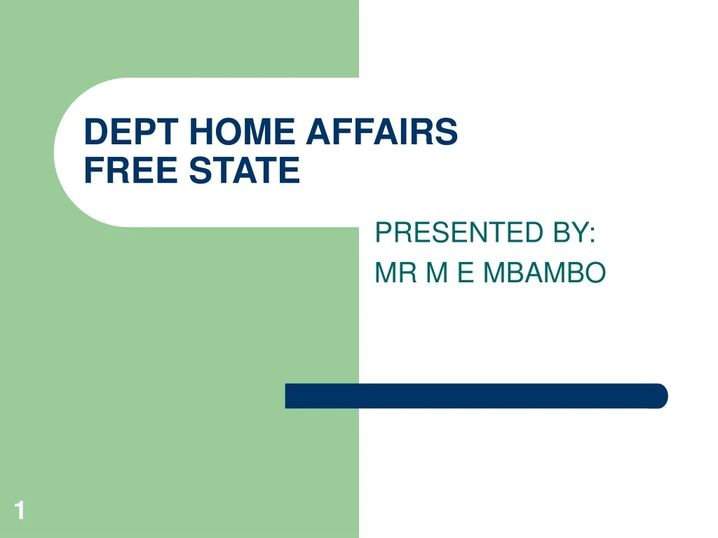 dept home affairs free state