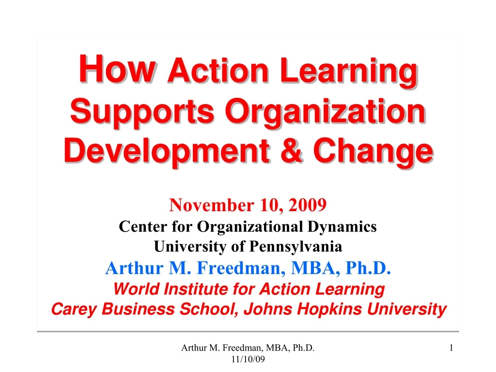 how action learning supports organization