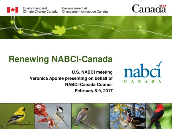 Renewing NABCI-Canada