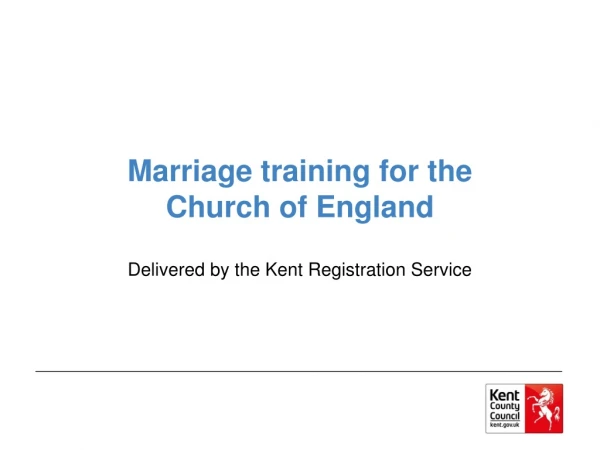 Marriage training for the Church of England