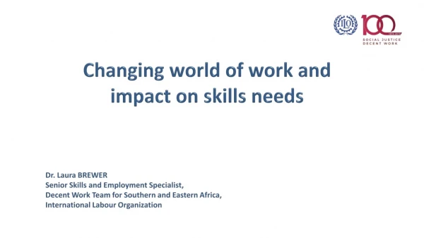 Changing world of work and impact on skills needs