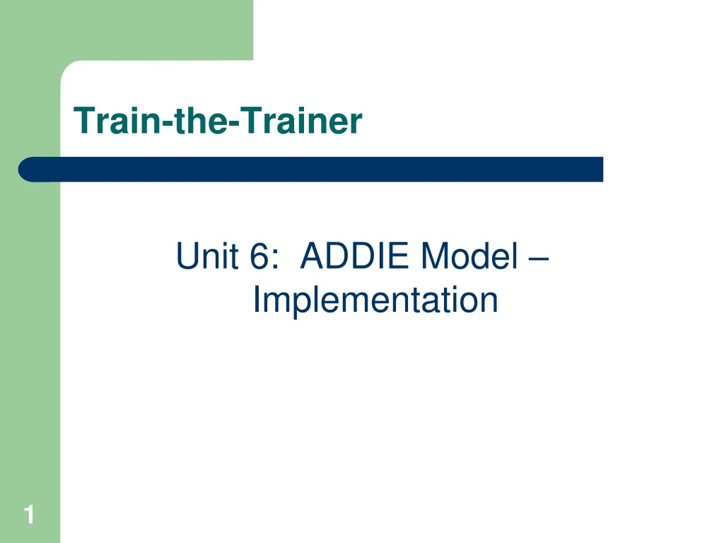 train the trainer