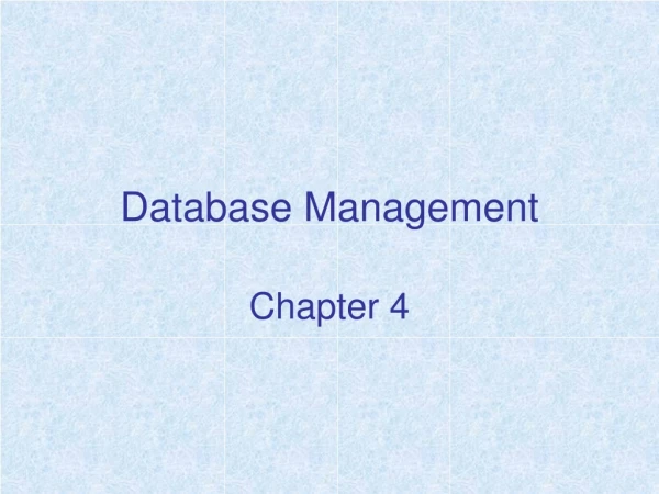 Database Management