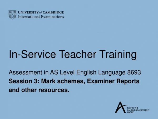 In-Service Teacher Training