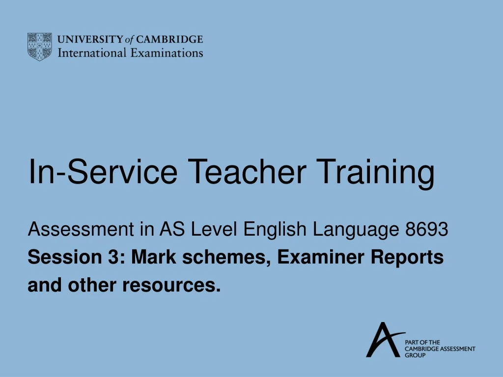 in service teacher training