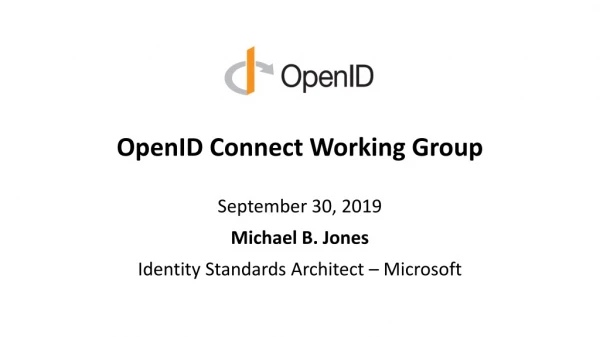 OpenID Connect Working Group