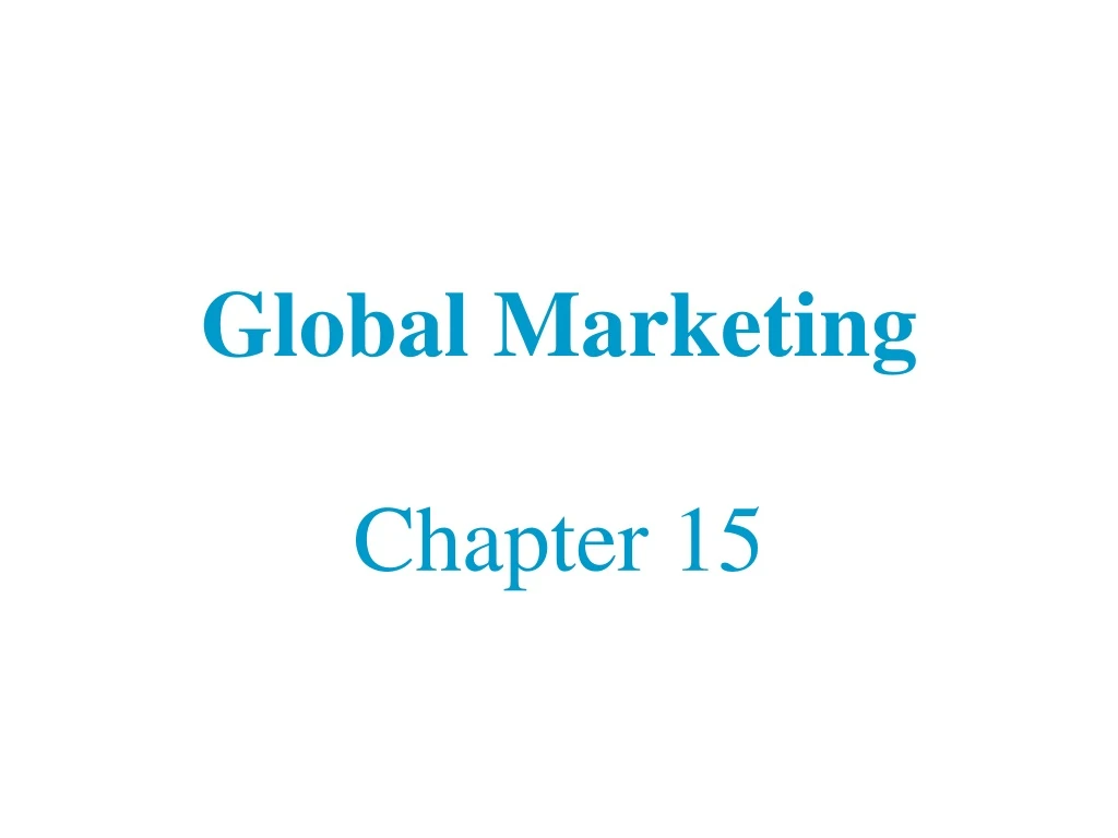 global marketing