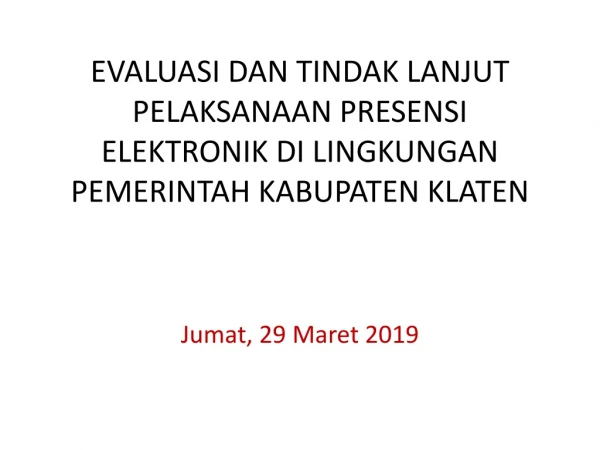 Jumat , 29  Maret  2019