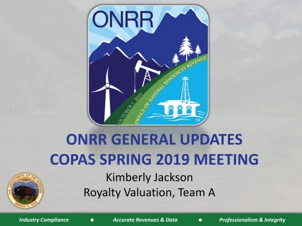 ONRR General UPDATES copas  spring 2019 meeting