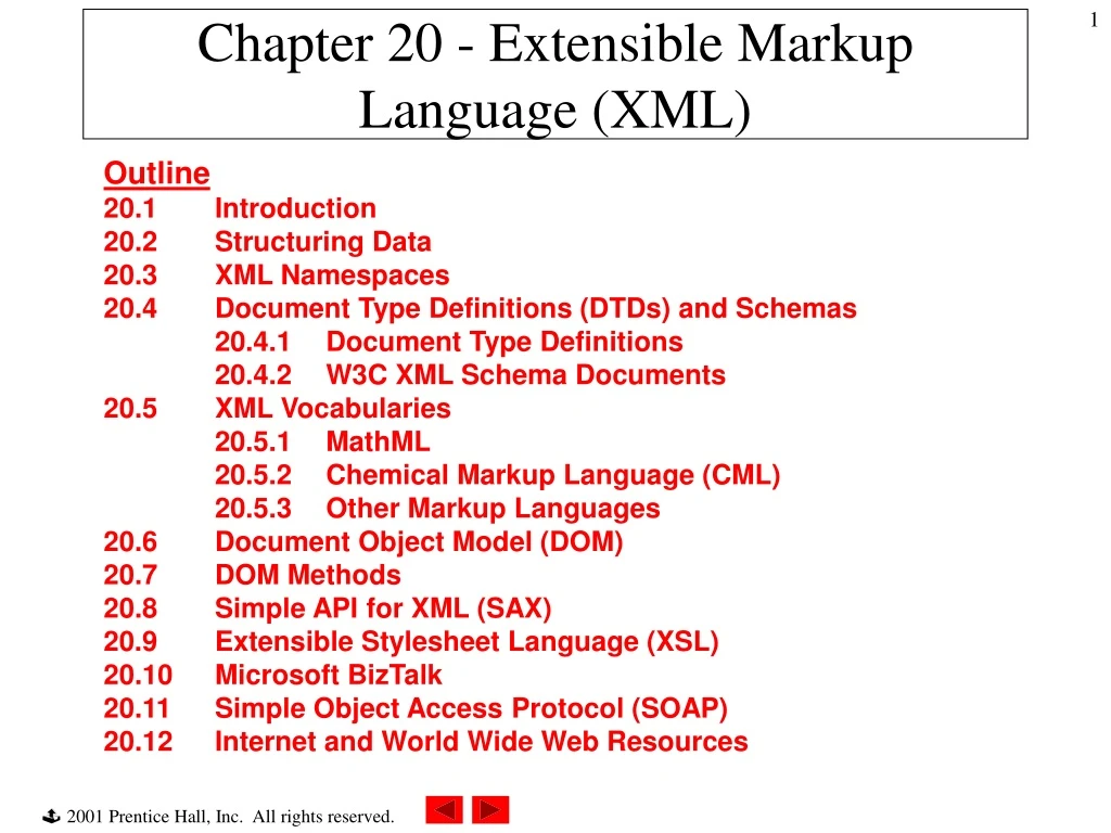 chapter 20 extensible markup language xml