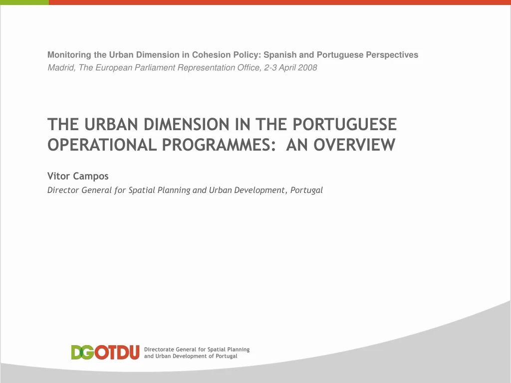 monitoring the urban dimension in cohesion policy