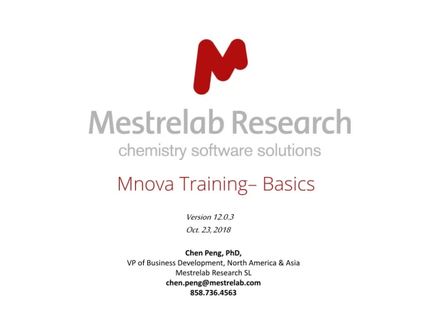 Mnova Training –  Basics