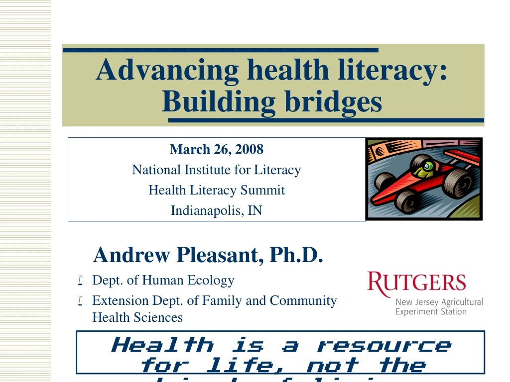 advancing health literacy building bridges