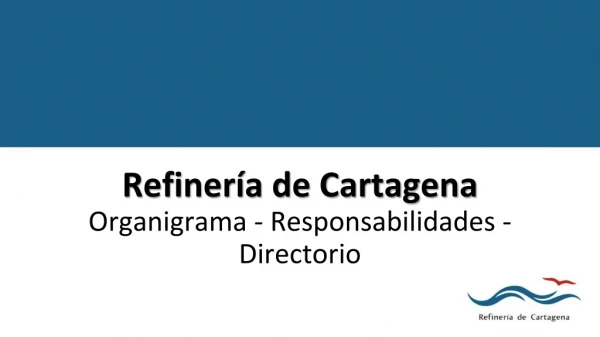 Refinería de Cartagena Organigrama - Responsabilidades - Directorio