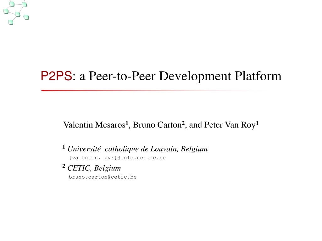 p2ps a peer to peer development platform