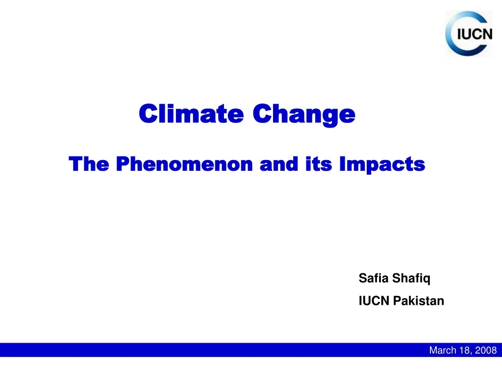 climate change the phenomenon and its impacts