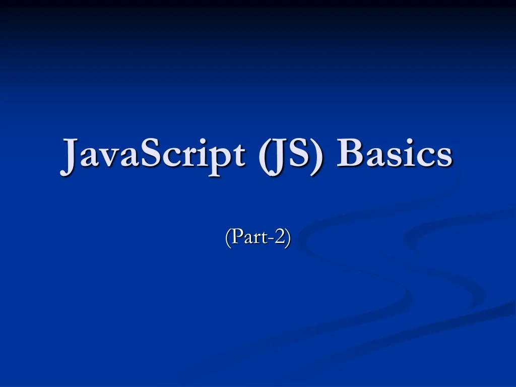 javascript js basics