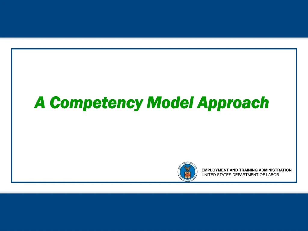 a competency model approach