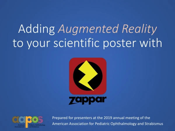 Adding  Augmented Reality  to your scientific poster with