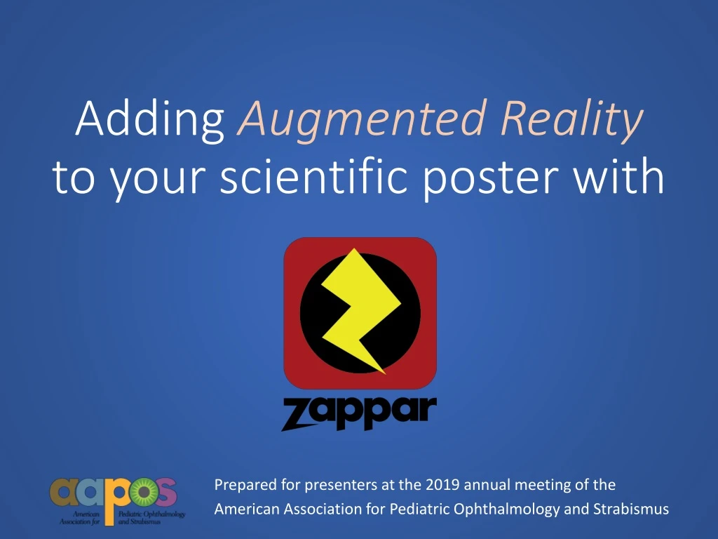 adding augmented reality to your scientific poster with