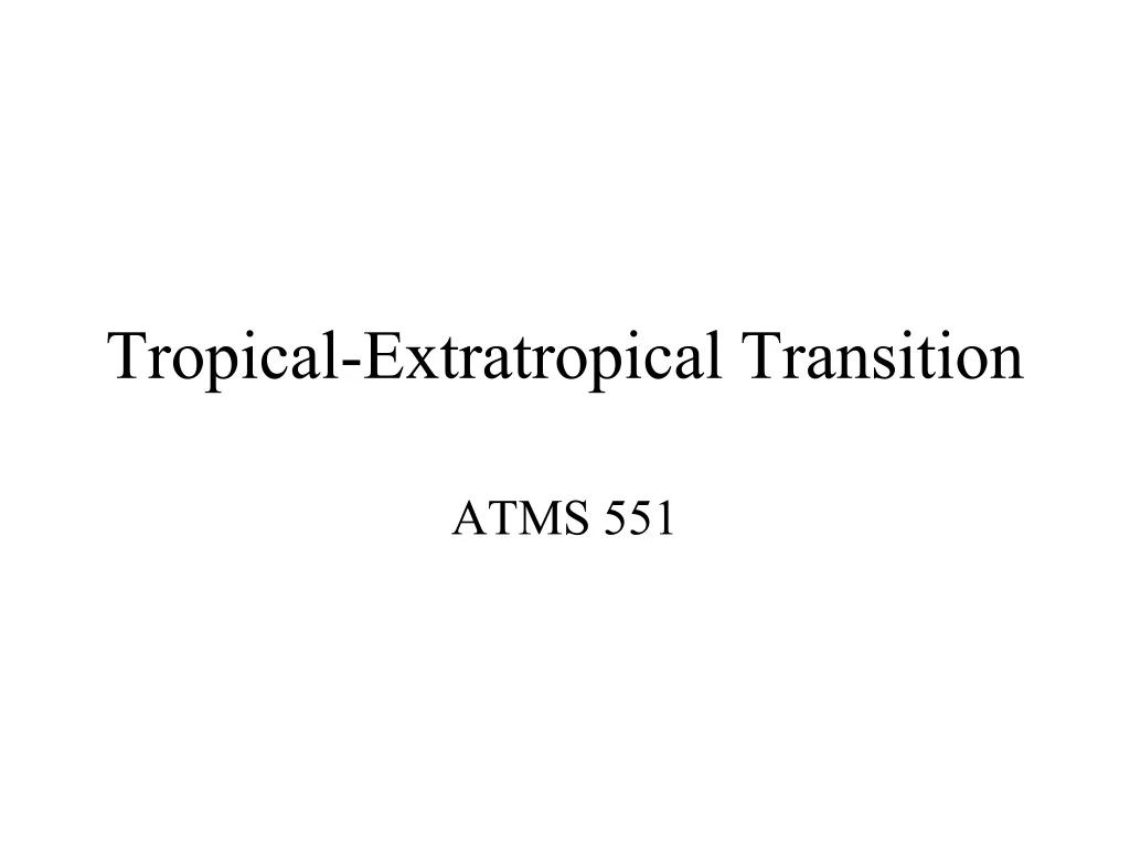 tropical extratropical transition