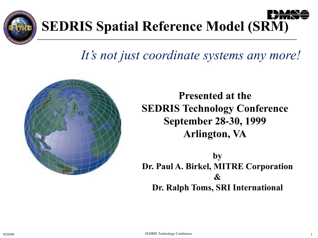 sedris spatial reference model srm