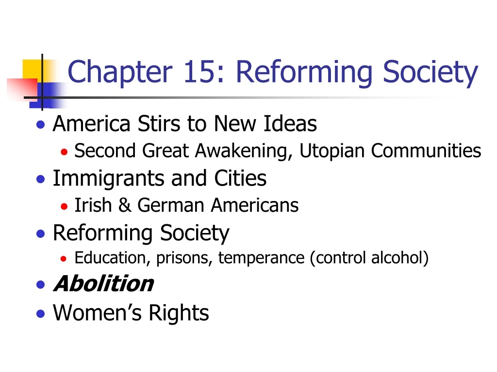 chapter 15 reforming society