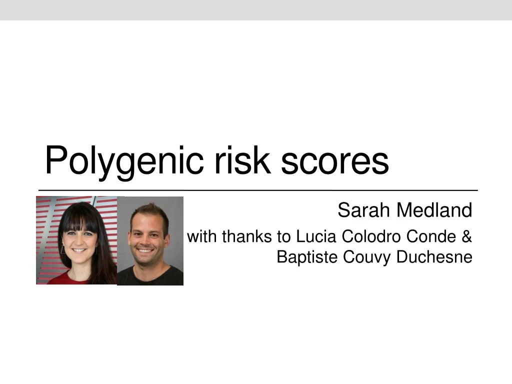 polygenic risk scores