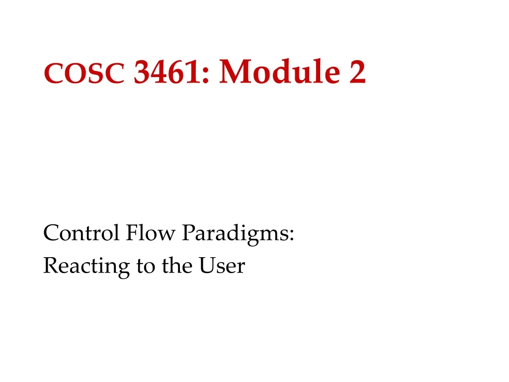 cosc 3461 module 2