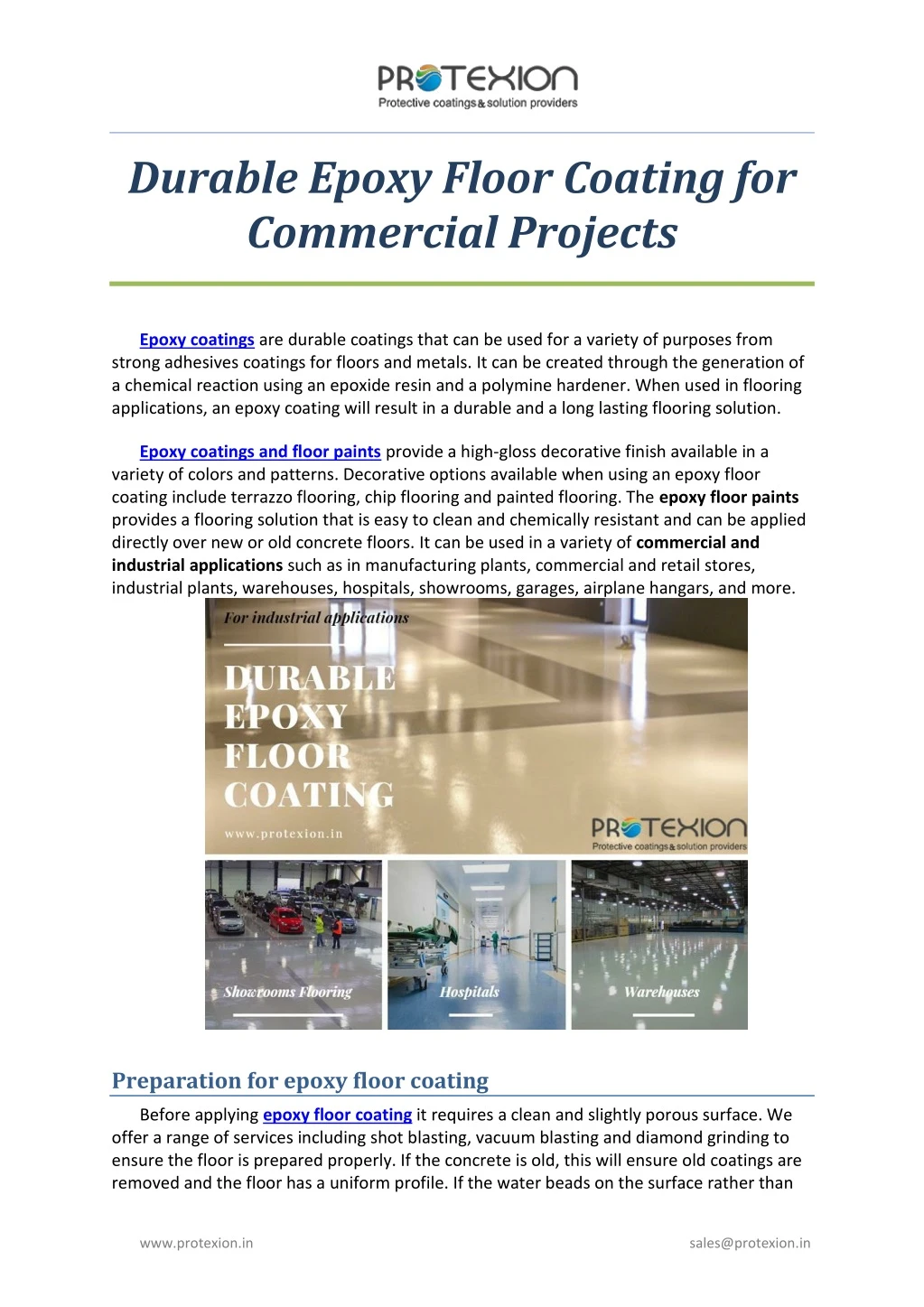 durable epoxy floor coating for commercial
