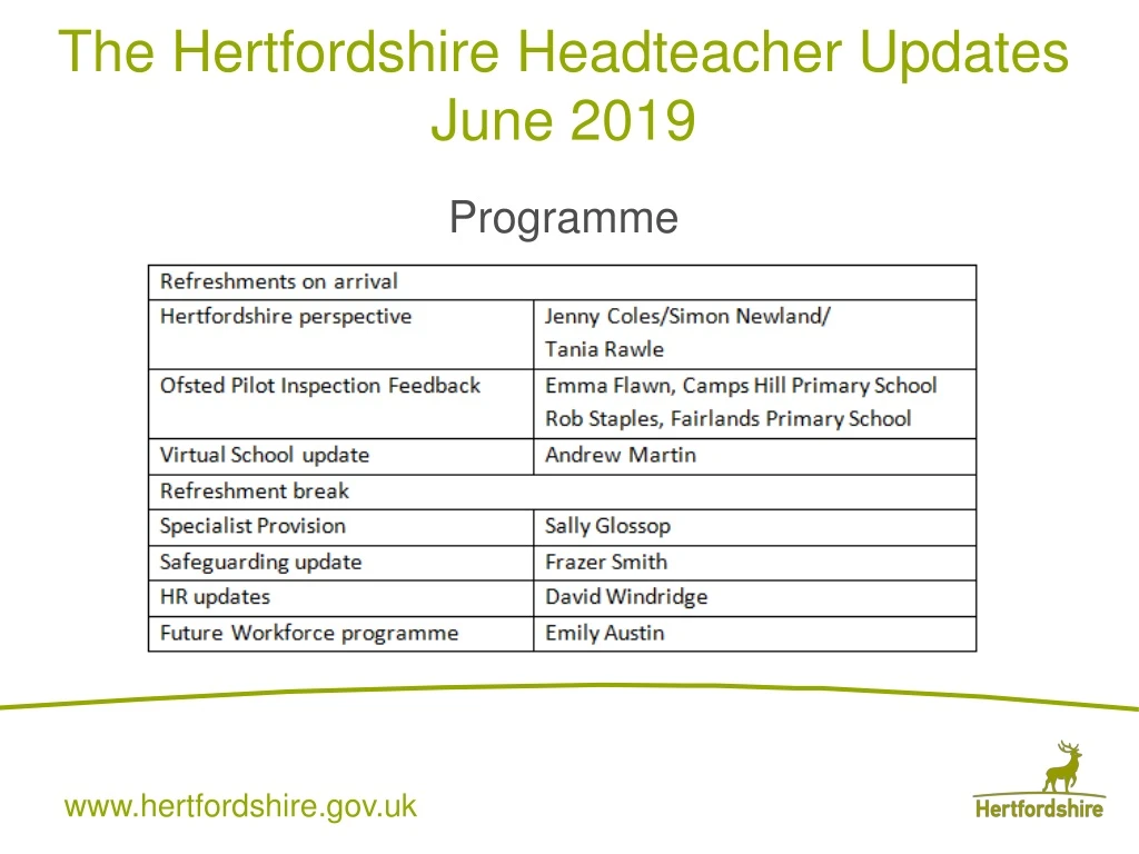 the hertfordshire headteacher updates june 2019